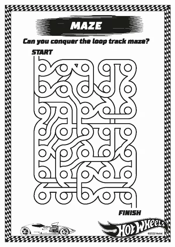 Hot Wheels Activity Sheet 3